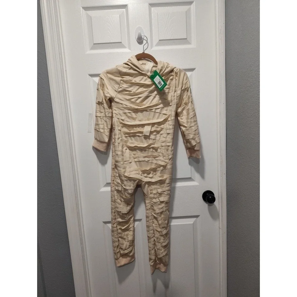 Tipsy Elves‎ Youth Mummy Costume Halloween Unisex Jumpsuit Apricot M 8-10 $49.95